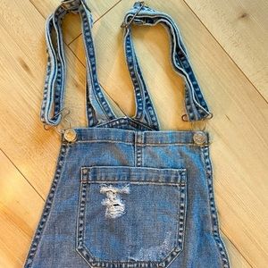 Overall mini dress